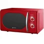 Grunkel Microondas Vintage MW-20ROJO, 20L de Capacidad, 700W, Color Rojo, 5 Niveles de Potencia, 8 Programas Predefinidos, Incluye Bandeja de Cristal